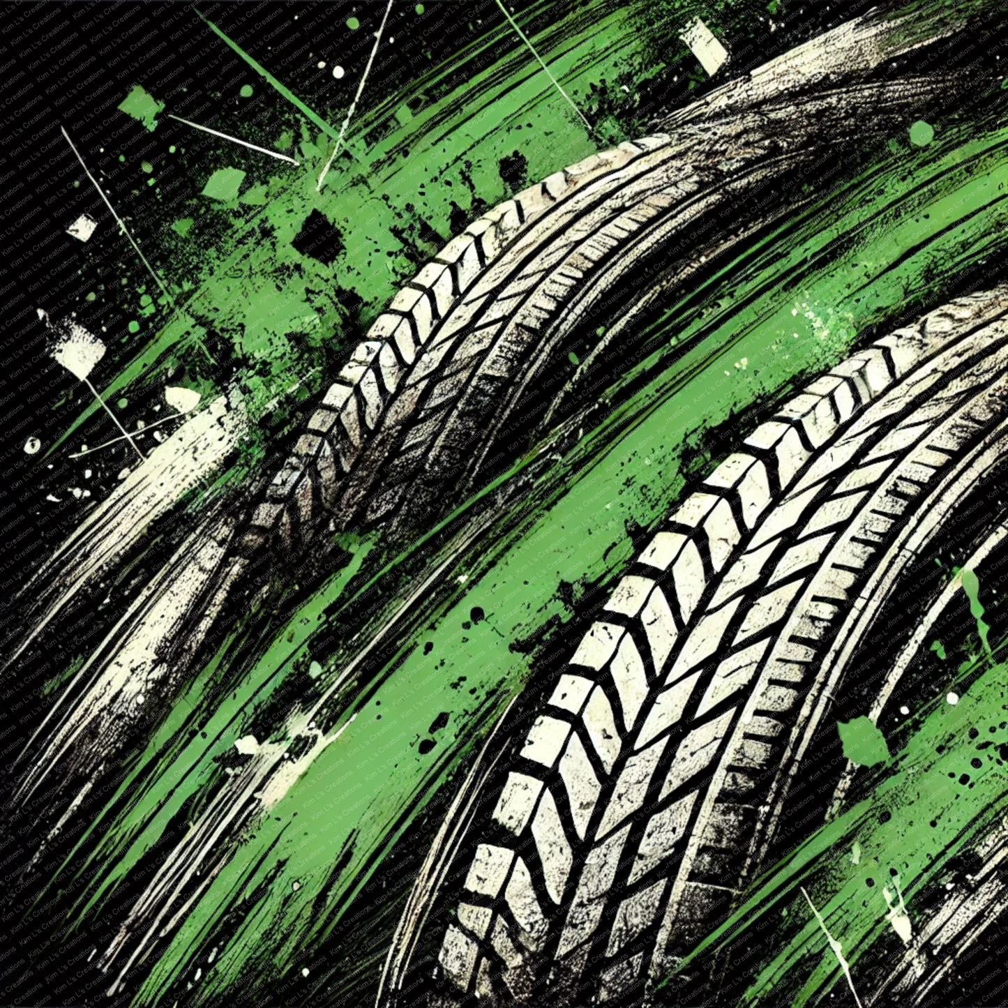 Grunge Tire Tracks