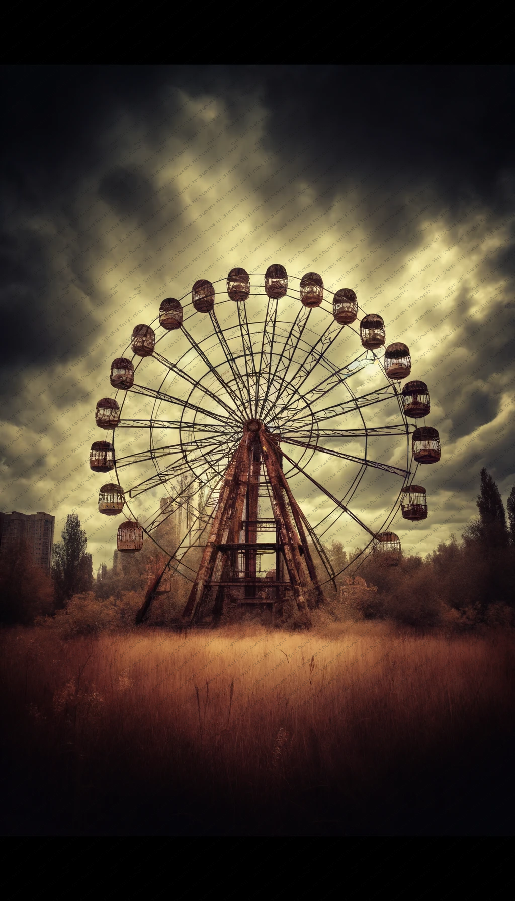 Silent Sentinel: The Rusting Wheel