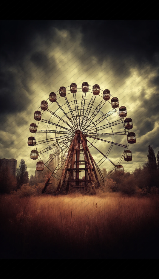 Silent Sentinel: The Rusting Wheel