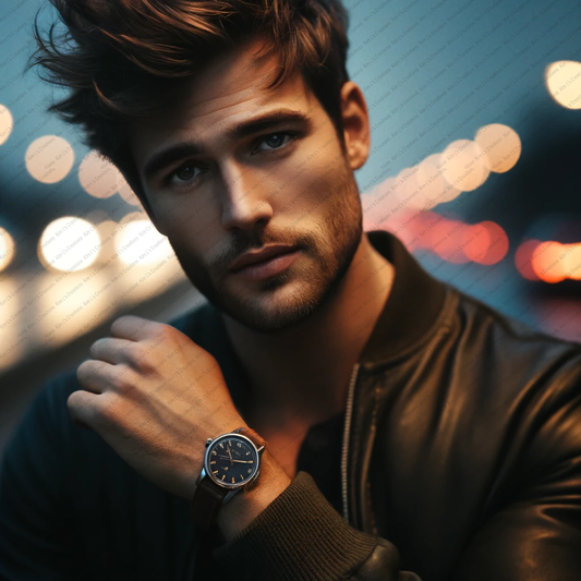 City Lights Portrait: Timeless Urban Charm