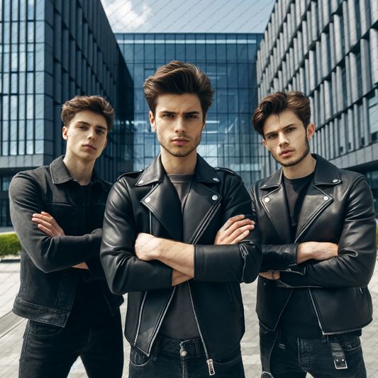 Urban Trio in Leather Jackets