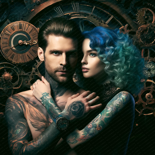 Timeless Embrace: Love in the Gears of Time