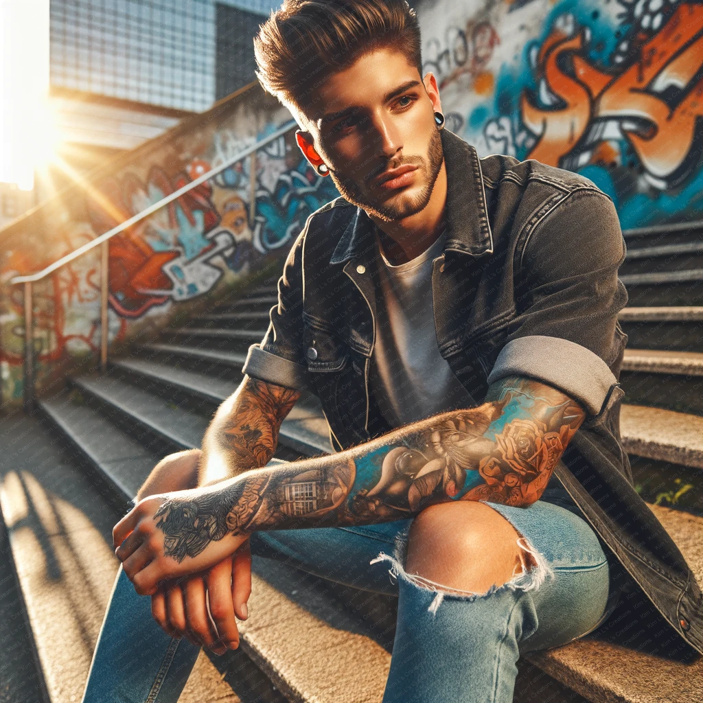 Urban Edge Tattooed Man