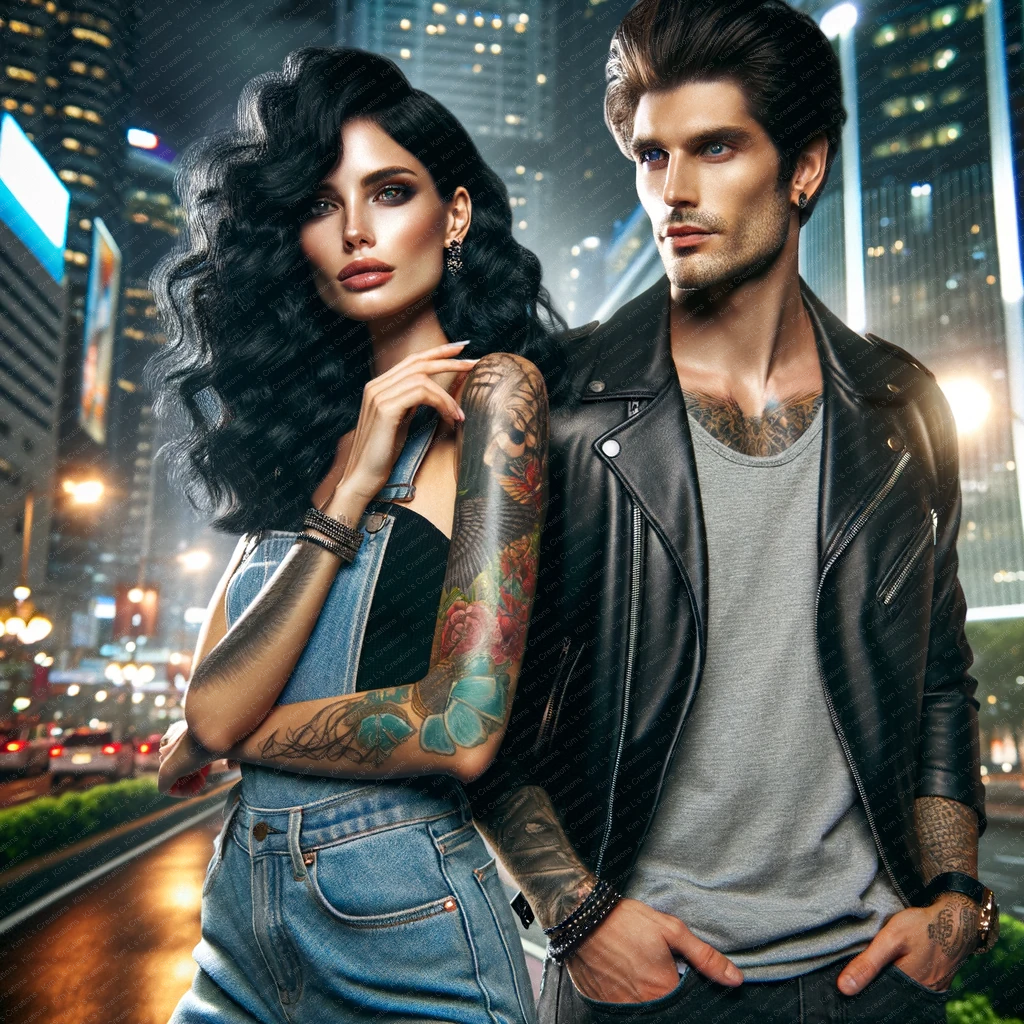 Urban Pulse: Love and Ink Under City Lights