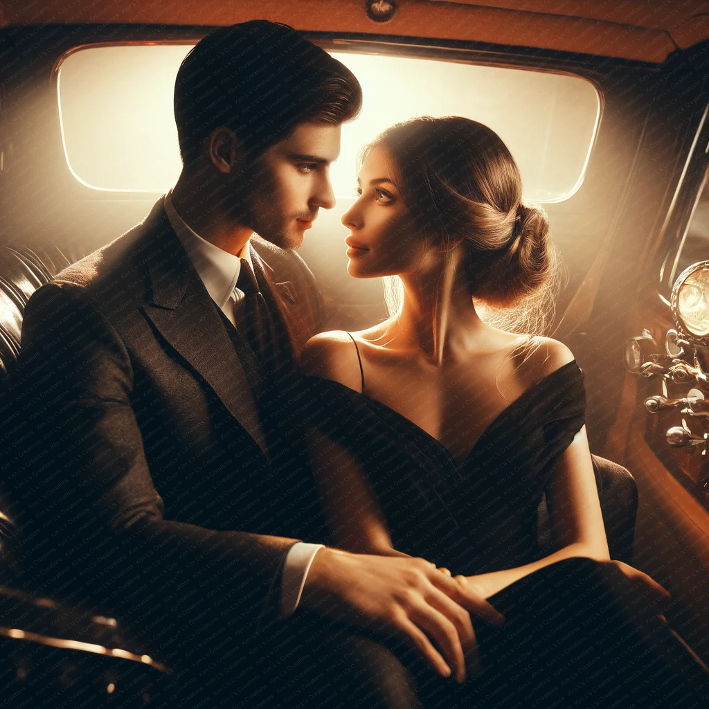 Couple in Vintage Car