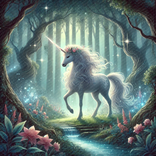 Enchanting Unicorn in Mystical Forest