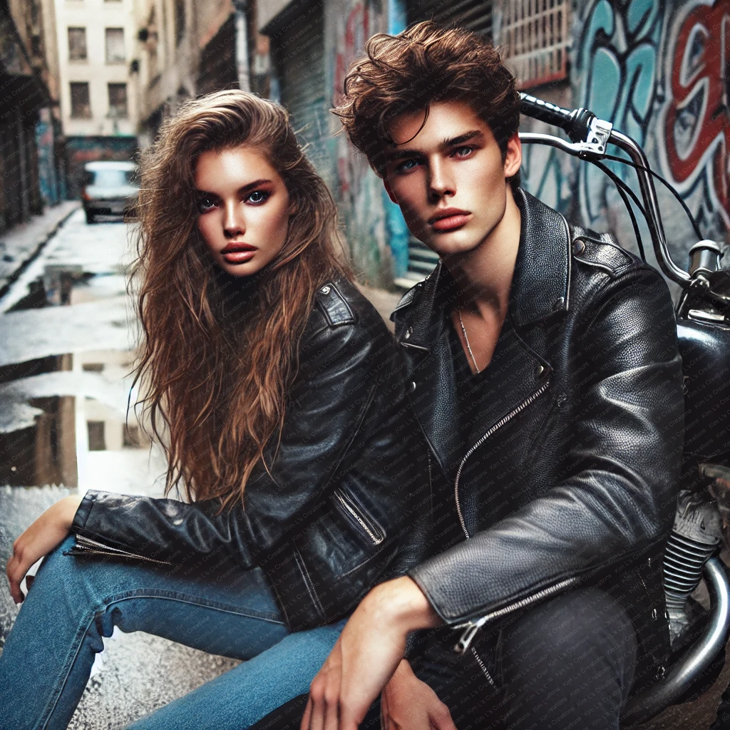 Stylish Couple in Urban Alley