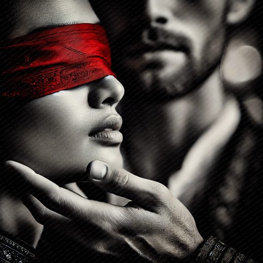 Woman with Red Blindfold