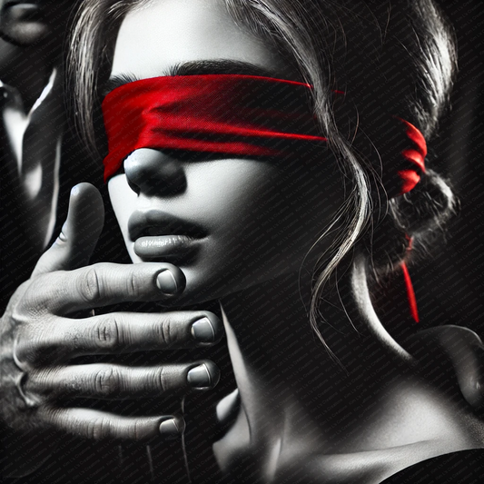 Portrait of a Woman with Red Blindfold