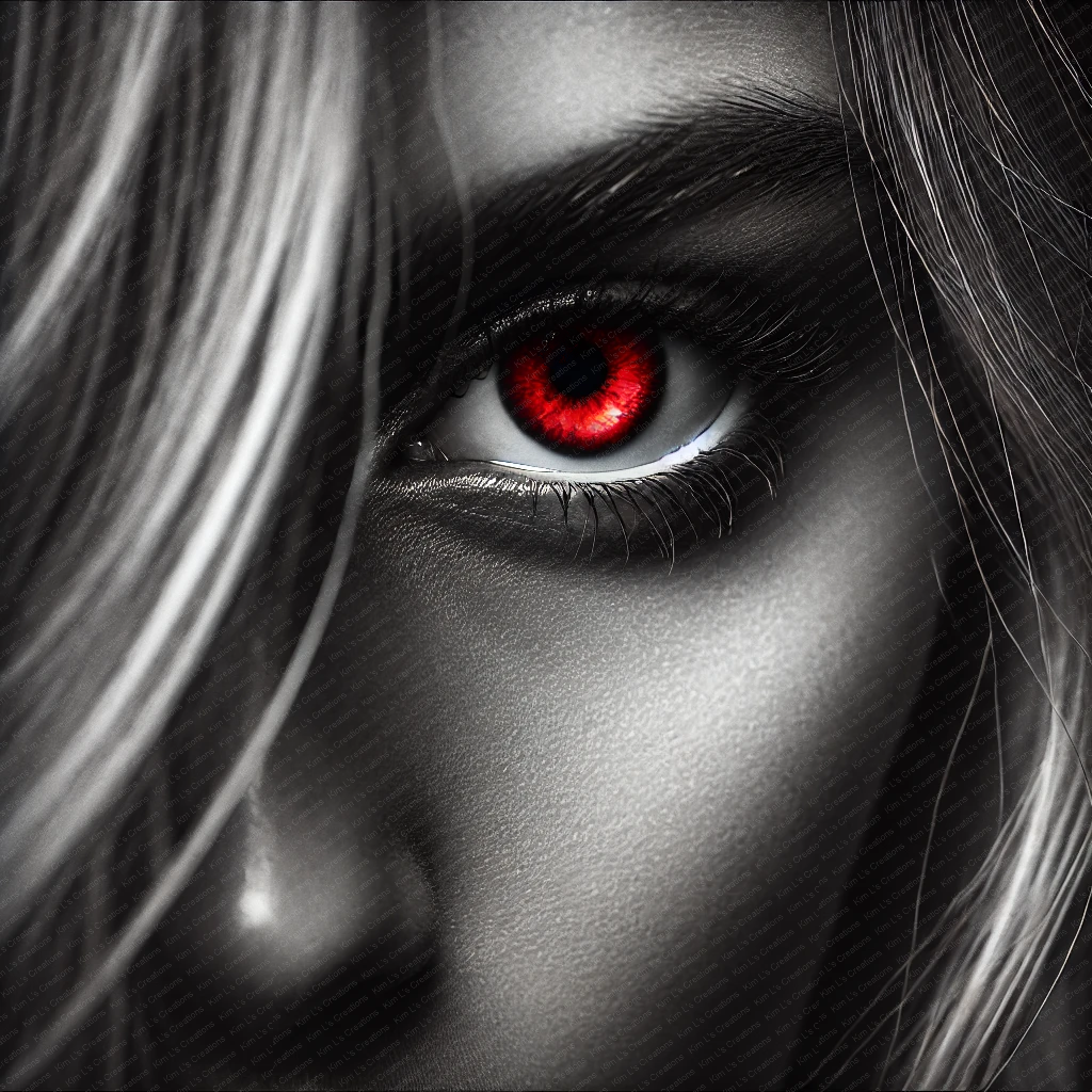 Woman with Red Eye