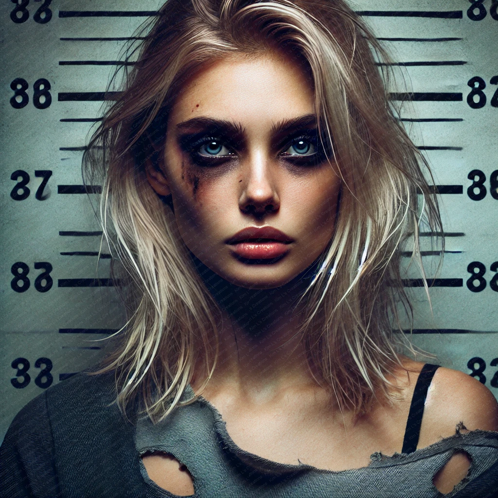 Mugshot of a Gritty Woman