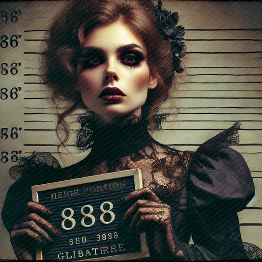 Mugshot of a Gothic Woman