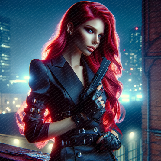 Fierce Red-Haired Woman