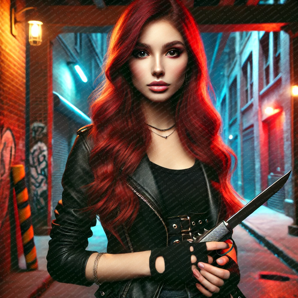 Redhead Vigilante in Urban Alley
