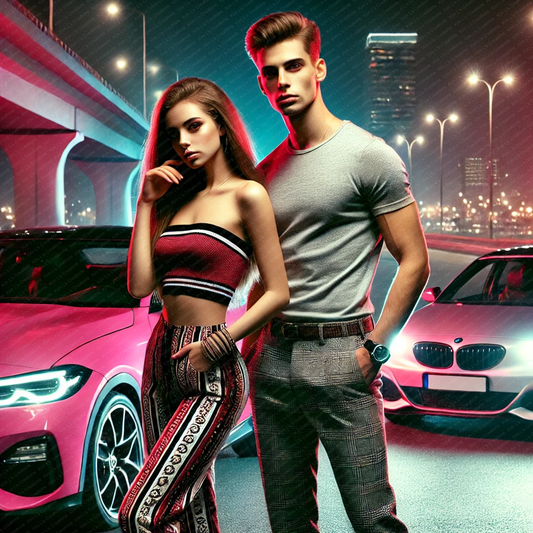 Couple with Sports Cars