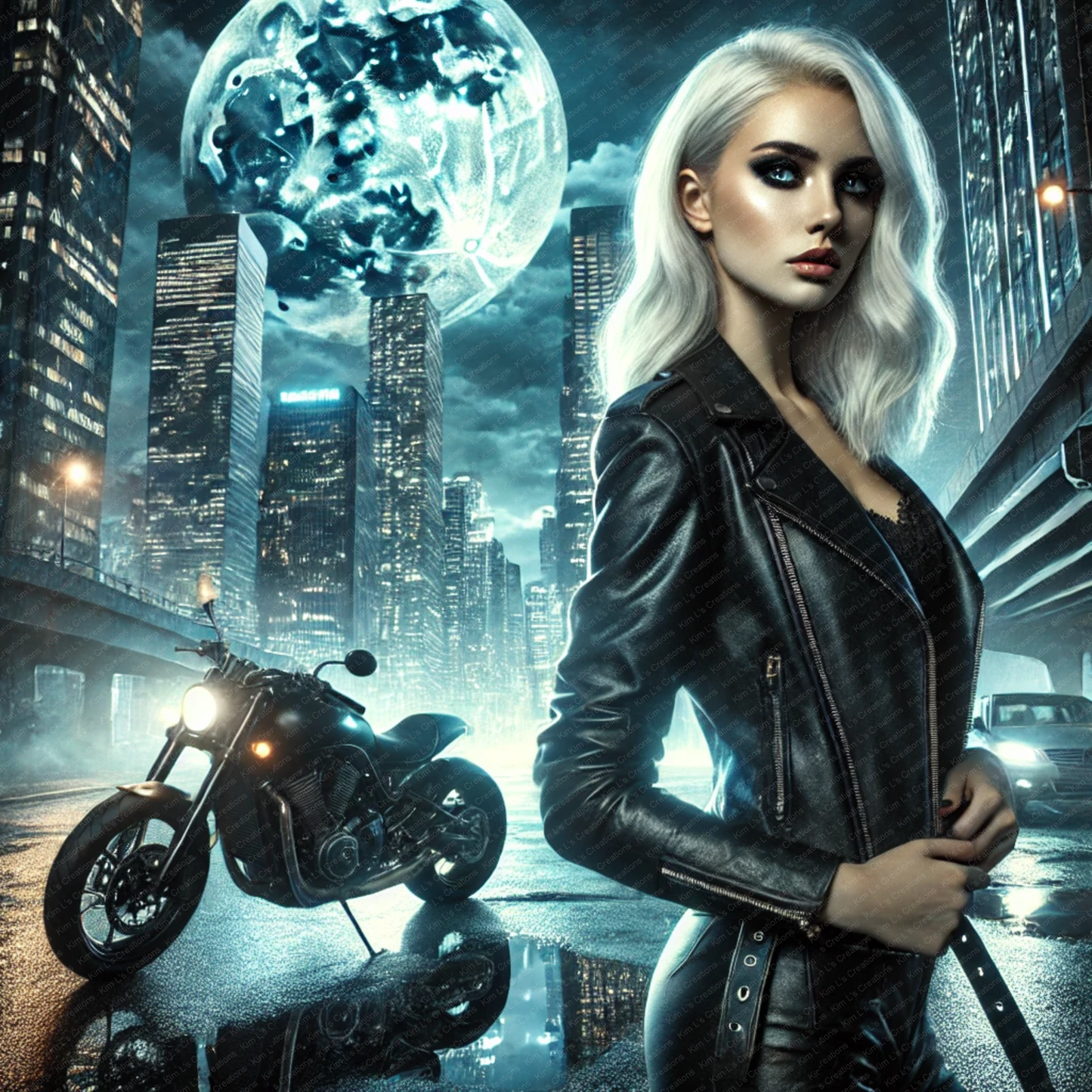 Night Rider with Platinum Blonde Hair