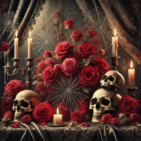 Gothic Roses and Skulls