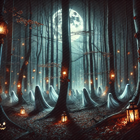 Haunted Forest with Ghosts