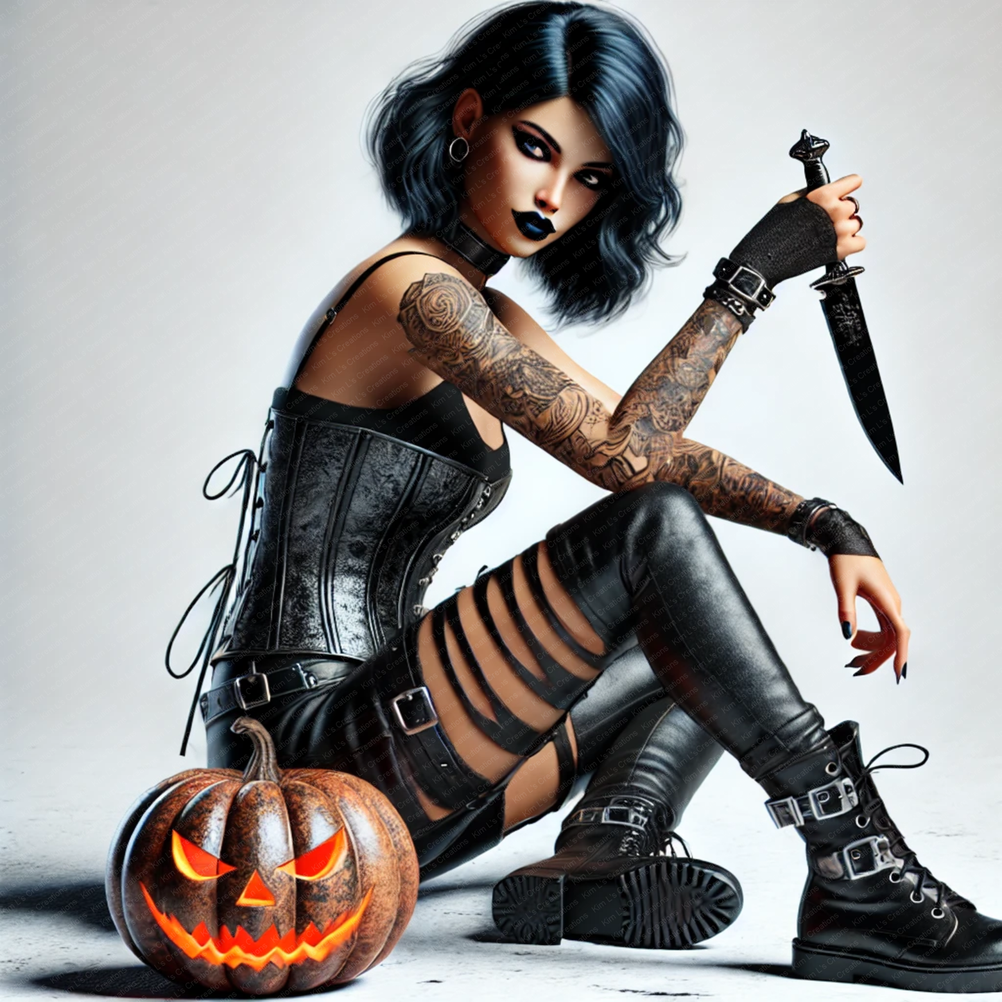 Woman with Pumpkin and Dagger