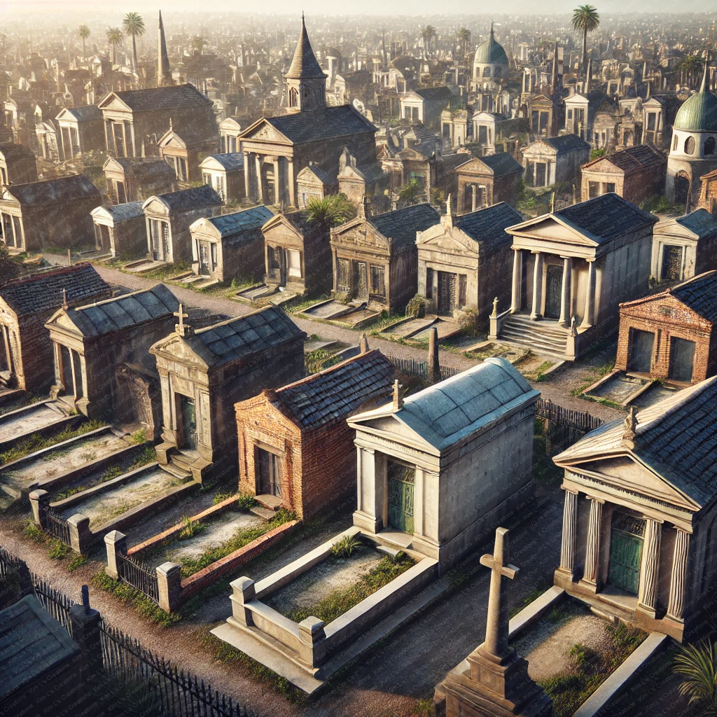 Aerial View of New Orleans Cemetery