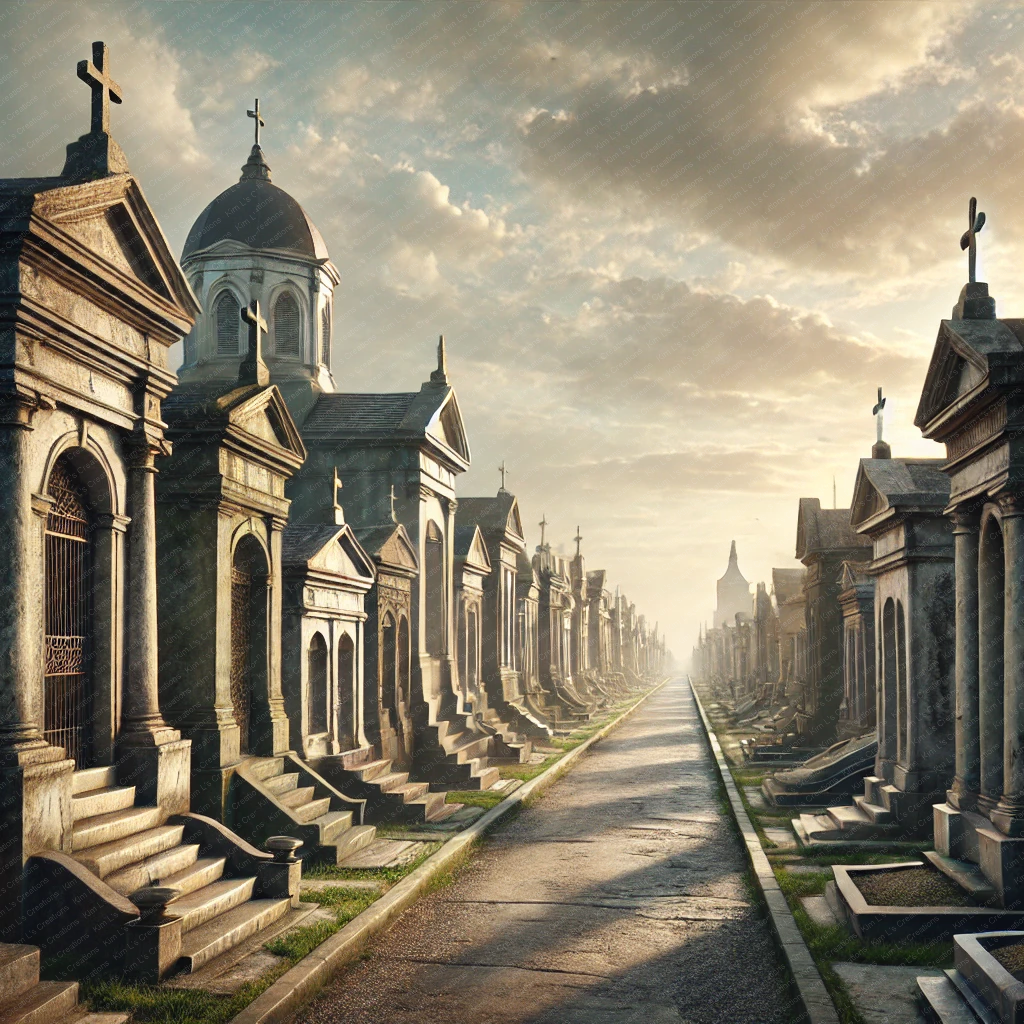 Path Lined with Mausoleums