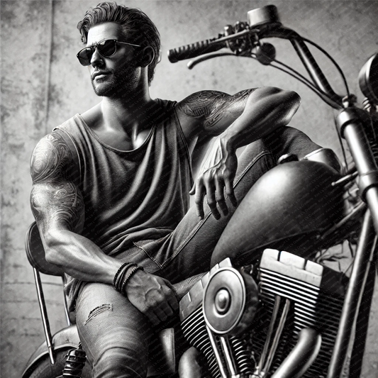 Muscular Biker